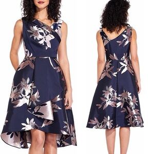 Adrianna Papell Jacquard Fit & Flare Dress, size 0P